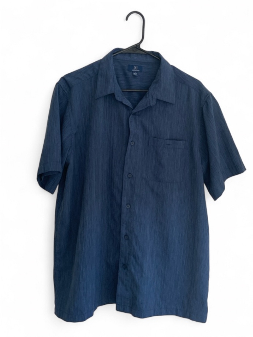 George Short Sleeve Button-Down Shirt - Dark Blue